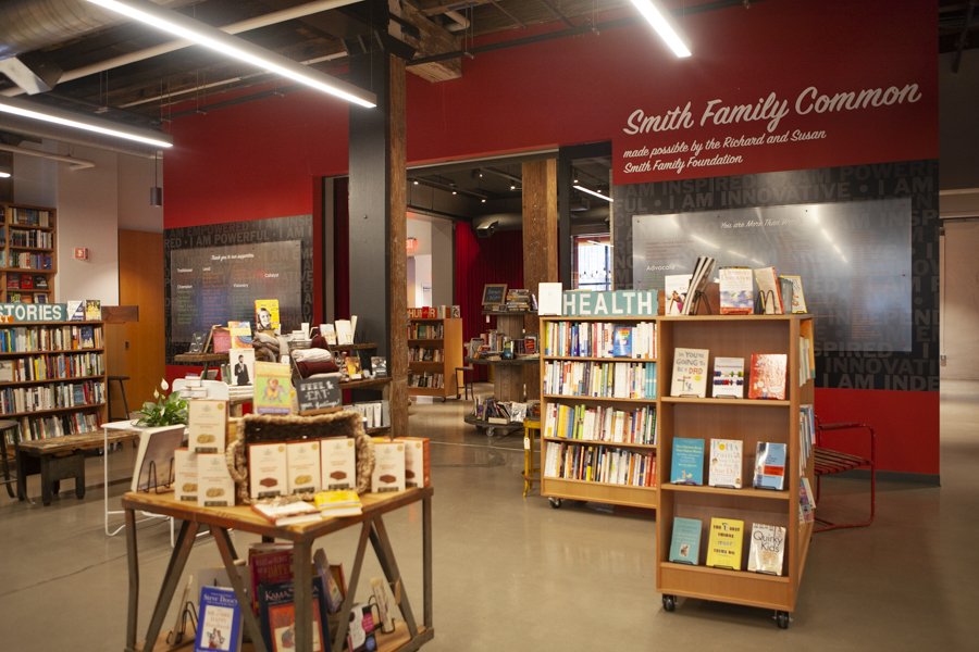 More Than Words' recently expanded bookstore in the South End of Boston, facing the Smith Family Common.